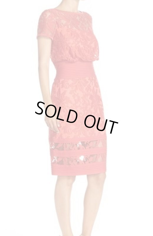 画像4: 再販売【婦人公論、小柳ルミ子さんに衣装提供】Tadashi Shoji タダシショージ    Embroidered Blouson Sheath Dress  (4)