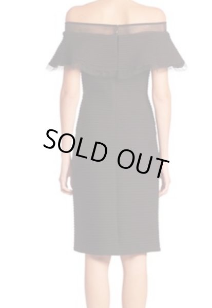 画像4: 1点のみ即発!【相沢礼子さんに衣装協力】Tadashi Shoji タダシショージ   Solid Off-The-Shoulder Dress ブラック (4)