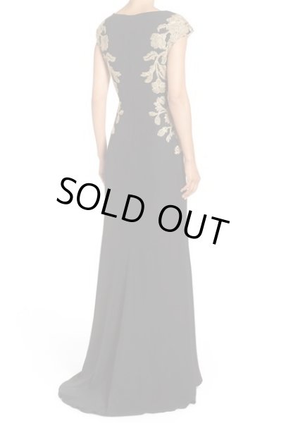 画像2: Tadashi Shoji タダシショージ Embroidered Woven Gown ブラック (2)