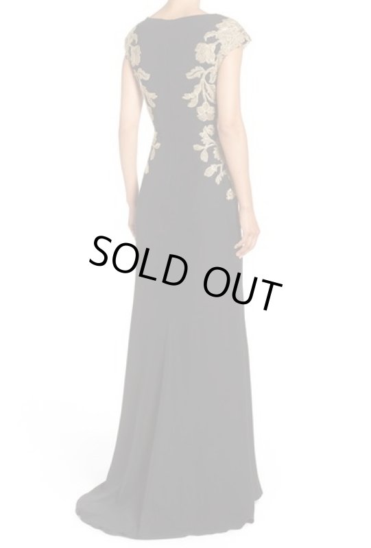 画像2: Tadashi Shoji タダシショージ　Embroidered Woven Gown ブラック (2)