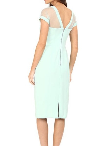 画像2: 【セレブ多数愛用】Maggy London  Illusion Dress ミント (2)