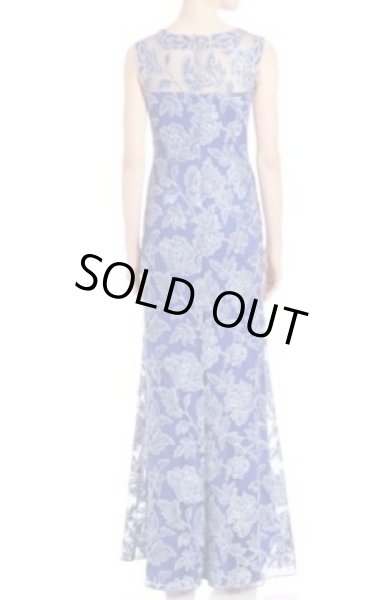 画像3: 【長谷川理恵さんご着用】Tadashi Shoji タダシショージ　 Floral Overlay Gown　ブルー系　 (3)
