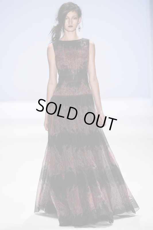 画像1: 【相沢礼子さんご着用】Tadashi Shoji  タダシショージ   paisley printed Gazar Gown (1)