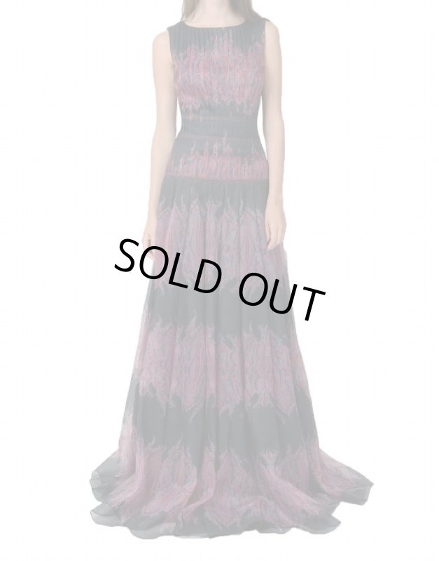 画像2: 【相沢礼子さんご着用】Tadashi Shoji  タダシショージ   paisley printed Gazar Gown (2)