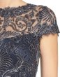 画像3: 【雑誌掲載】Tadashi Shoji  タダシショージ Corded Embroidery on Tulle Cap Sleeve Dress　ネイビー・シルバー (3)
