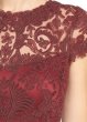 画像3: 【雑誌掲載】Tadashi Shoji  タダシショージ Corded Embroidery on Tulle Cap Sleeve Dress　AUBURN　 (3)
