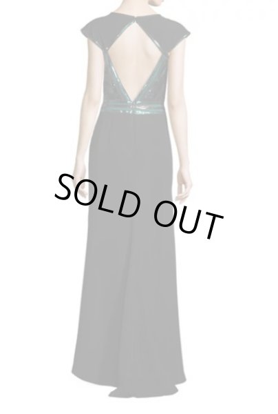 画像3: Tadashi Shoji  パーティードレス Geometric Sequined Crepe Gown ブラック (3)