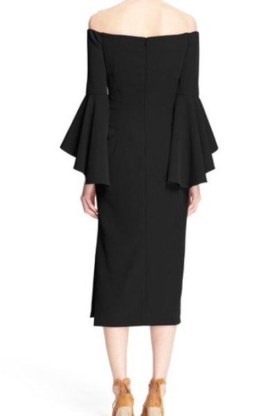 画像2: 【ミシェル・オバマ夫人ご愛用】Milly ミリー Selena Dress ブラック (2)