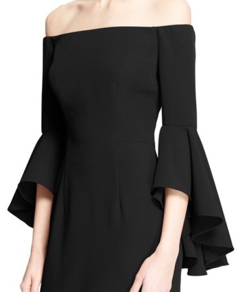 画像4: 【ミシェル・オバマ夫人ご愛用】Milly ミリー Selena Dress ブラック (4)