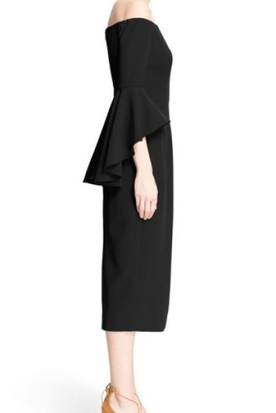 画像3: 【ミシェル・オバマ夫人ご愛用】Milly ミリー Selena Dress ブラック (3)