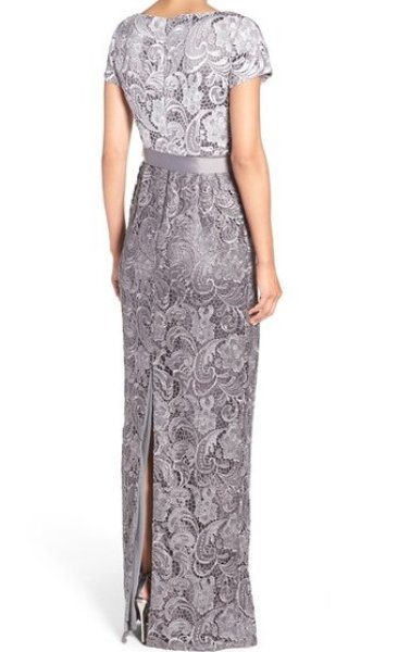画像2: Adrianna Papell アドリアナパペル Tonal Lace Gown (2)