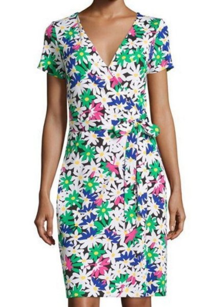 画像3: Diane von Furstenberg ダイアンフォンファステンバーグ New Julian Two Garden Daisy Multi Wrap Dress (3)
