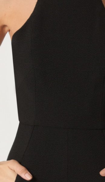 画像2: 【セレブ多数愛用】Black Halo Joaquin Jumpsuit ジャンプスーツ ブラック (2)