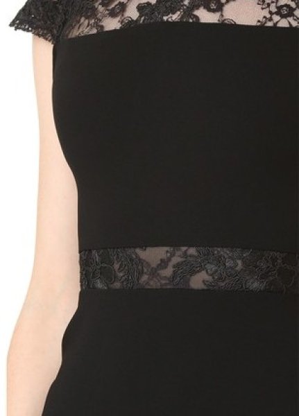 画像4: Alice + Olivia アリスアンドオリビア Kim Mock Neck Lace Dress (4)