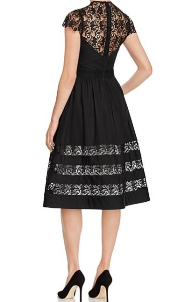 画像2: alice + olivia アリスアンドオリビア Mallie Lace-Inset Pinafore Dress (2)