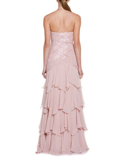 画像2: 即発!【平野綾さんに衣装提供】Sue Wong スーウォン  Beaded Tiered Chiffon Ruched Gown  10201 (2)