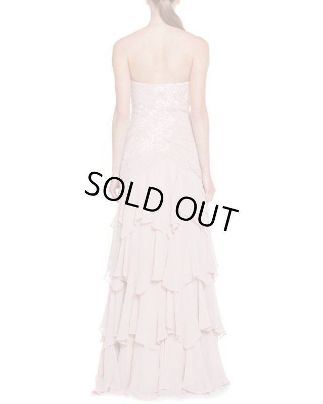 画像2: 即発！【平野綾さんに衣装提供】Sue Wong スーウォン  Beaded Tiered Chiffon Ruched Gown  10201 (2)