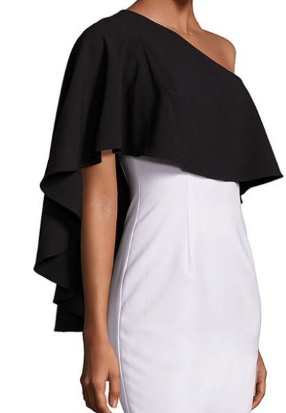 画像3: Black Halo  ブラックハロー Maeve One-Shoulder Sheath Dress (3)