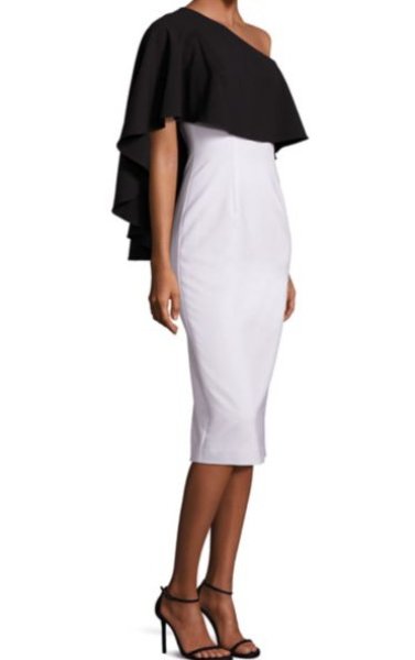 画像2: Black Halo  ブラックハロー Maeve One-Shoulder Sheath Dress (2)