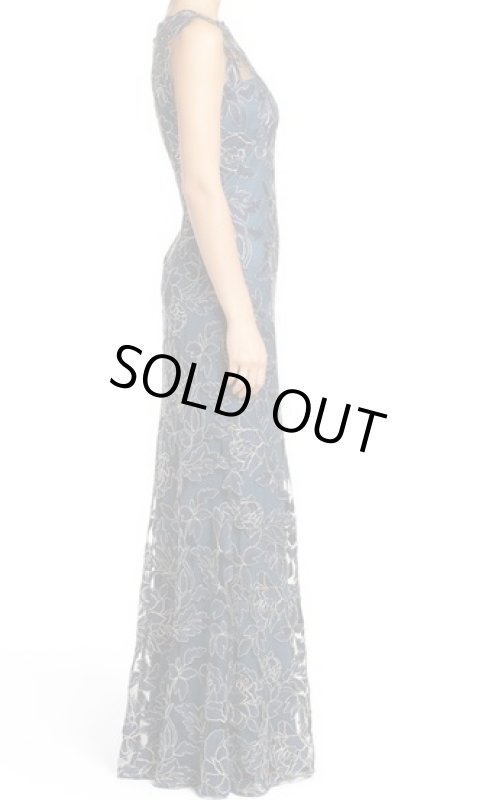 画像3: Tadashi Shoji タダシショージ　 Floral Overlay Gown　　Starry Night (3)