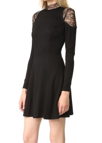 画像3: alice + olivia アリスアンドオリビア Candice Lace Insert Dress (3)