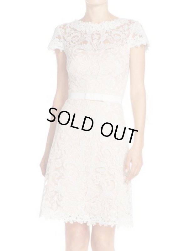 画像1: Tadashi Shoji  タダシショージ   Embroidered Tulle Fit & Flare Dress (1)