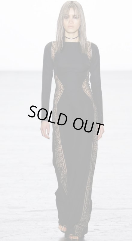 画像1: Tadashi Shoji タダシショージ　Long Sleeve Dress ブラック (1)