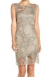 画像1: Tadashi Shoji  パーティードレス　　Embroidered Lace Dress　スモークパール (1)