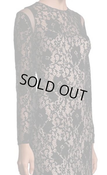 画像2: Tadashi Shoji タダシショージ Long Sleeve Lace Gown ブラック (2)