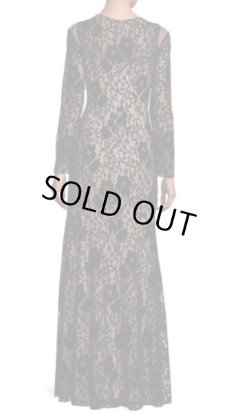 画像3: Tadashi Shoji タダシショージ Long Sleeve Lace Gown ブラック (3)