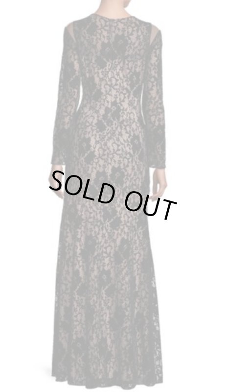 画像3: Tadashi Shoji タダシショージ　Long Sleeve Lace Gown ブラック (3)