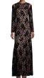 画像1: Tadashi Shoji タダシショージ　Long Sleeve Lace Gown ブラック (1)