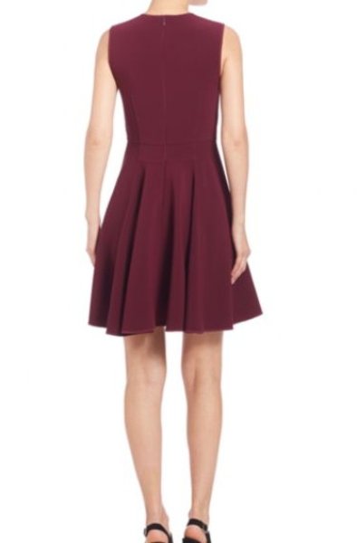 画像3: 【ドラマ使用】Rebecca Taylor レベッカテイラー  Silk Trim Fit-&-Flare Dress (3)