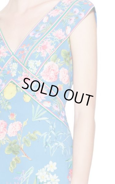 画像3: 【アンミカさん愛用】Tadashi Shoji タダシショージ Missy-8 Floral Cap Sleeve Dress ブルー (3)