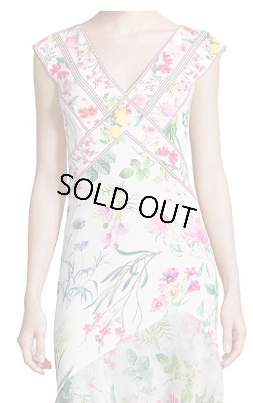 画像2: Tadashi Shoji タダシショージ　Missy-8 Floral Cap Sleeve Dress ホワイト (2)