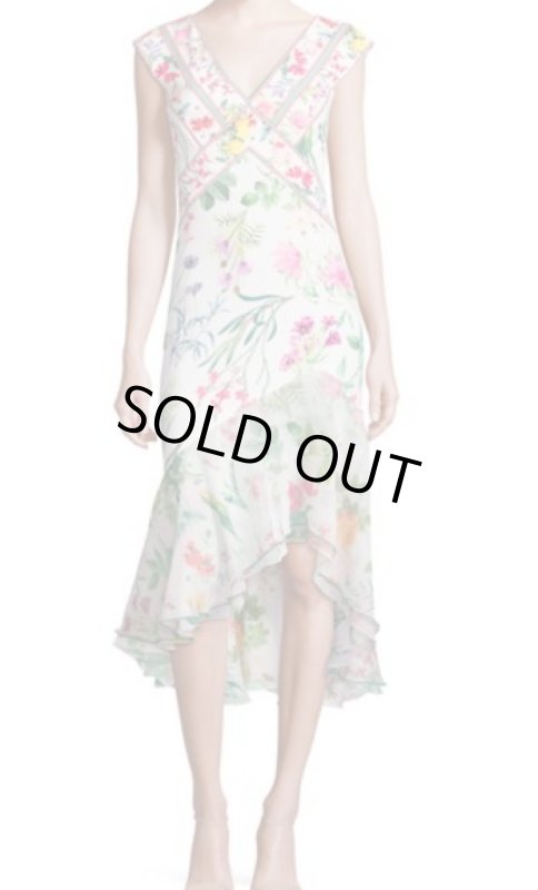 画像1: Tadashi Shoji タダシショージ　Missy-8 Floral Cap Sleeve Dress ホワイト (1)