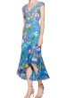 画像1: 【アンミカさん愛用】Tadashi Shoji タダシショージ　Missy-8 Floral Cap Sleeve Dress ブルー (1)