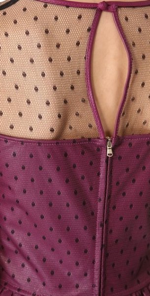 画像3: 【ドラマ使用】RED Valentino レッドバレンティノ ラムレザードレス (3)