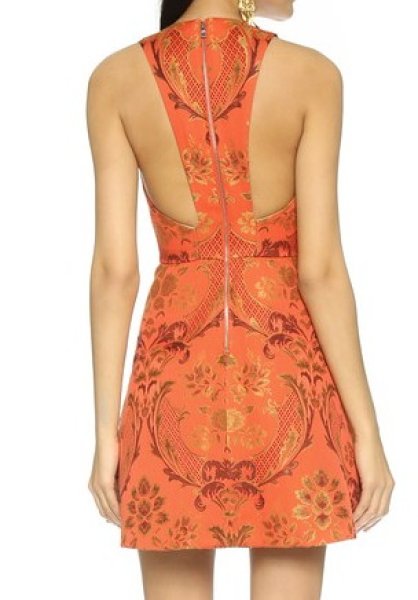 画像2: 【ドラマ使用、Abby Elliott愛用】Alice + Olivia アリスアンドオリビア Mollie Deep V Dress (2)