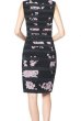 画像2: Tadashi Shoji タダシショージ   embroidered Scuba Sheath Kure Dress ブラック (2)