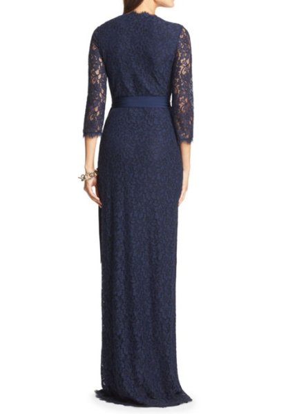 画像2: 【パリスヒルトン愛用】Diane von Furstenberg ダイアンフォンファステンバーグ  Julianna Lace Wrap long Dress  (2)