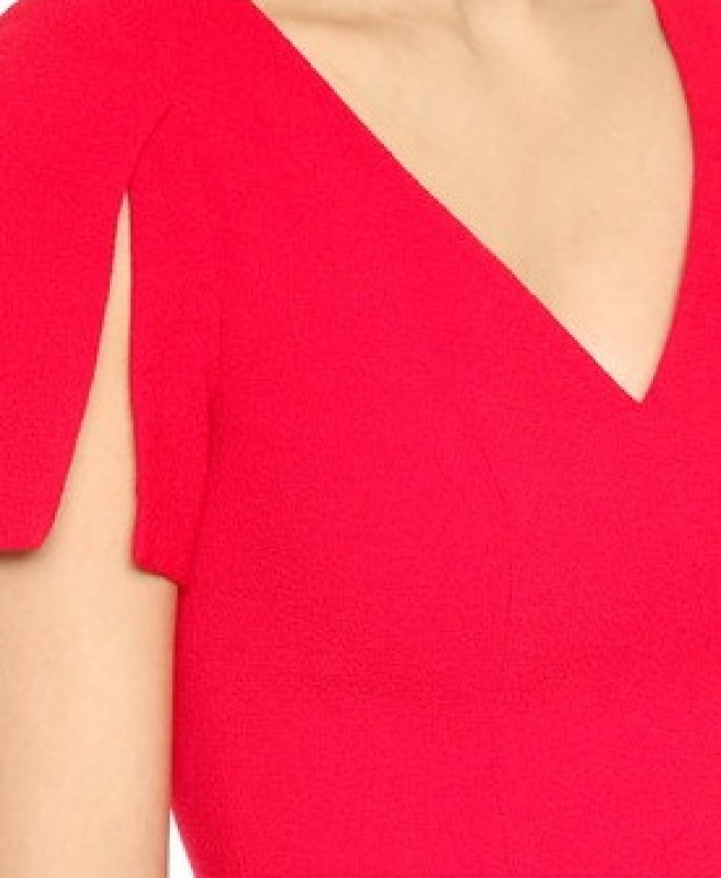 画像4: 【ドラマ使用】Black Halo ブラックハロー　Olive Sheath Dress　レッド系 (4)