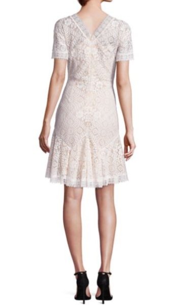画像3: セール!【森高千里さん、釈由美子さんご着用】Tadashi Shoji タダシショージ Missy-8 Patchwork Lace Dress (3)