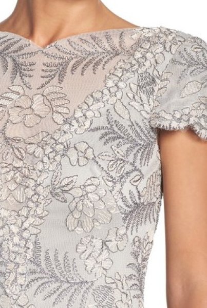 画像3: 【ドラマ使用】Tadashi Shoji タダシショージ Lace Sheath Dress ライトパール (3)