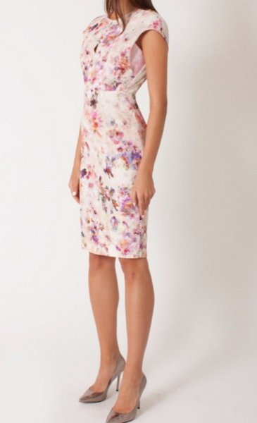 画像2: Black Halo ブラックハロー Yoomi Cap Sleeve Dress (2)