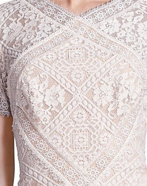 画像2: セール!【森高千里さん、釈由美子さんご着用】Tadashi Shoji タダシショージ Missy-8 Patchwork Lace Dress (2)