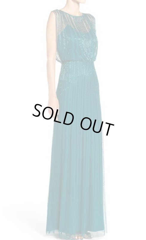 画像3: Adrianna Papell　アドリアナパペル　　Beaded Mesh Blouson Gown  (3)