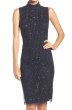 画像1: Adrianna Papell　アドリアナパペル　　Sequin Mesh Sheath Dress (1)