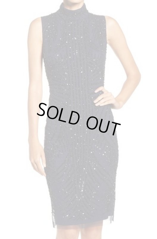 画像1: Adrianna Papell　アドリアナパペル　　Sequin Mesh Sheath Dress (1)