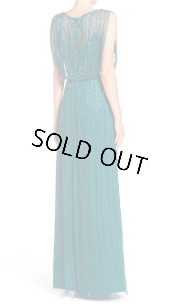 画像2: Adrianna Papell アドリアナパペル  Beaded Mesh Blouson Gown  (2)